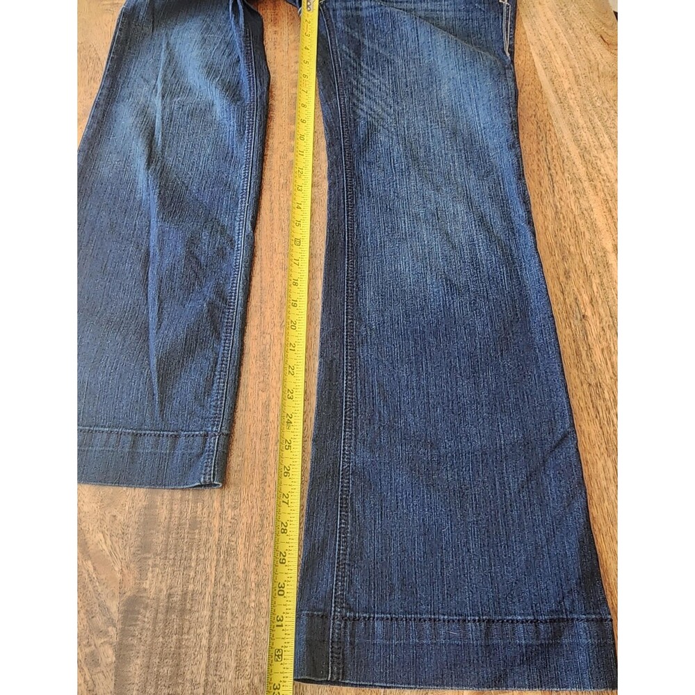 Ariat Trouser Jeans Womens 30R Blue Medium Wash Mid Rise Wide Leg Stretch Denim - Picture 14 of 15